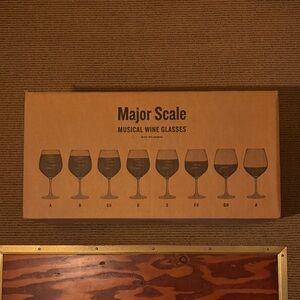 Major Scale Musical Wine Glasses Set - Brown Never Opened